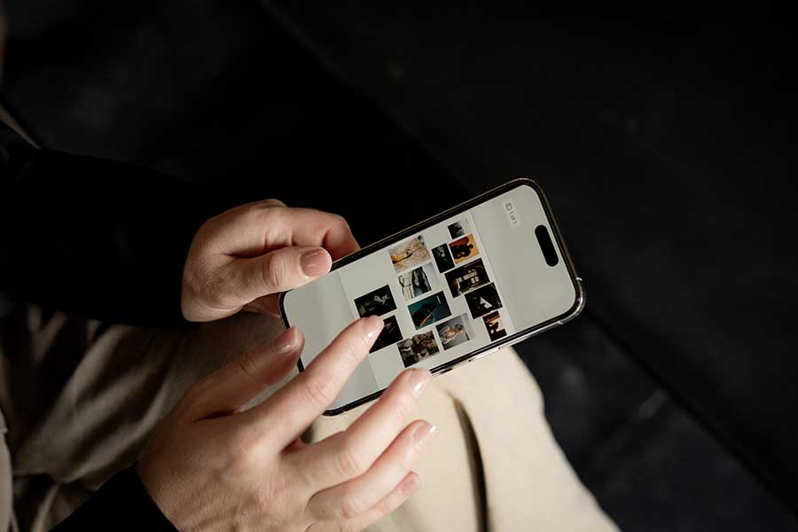 Creating a mood board for a client's brand identity starting process.