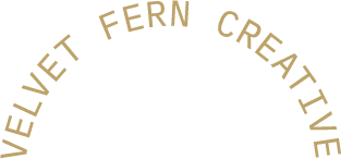 arch-logo-ltgold-vfc Light gold texted in a designed arch reading "Velvet Fern Creative"